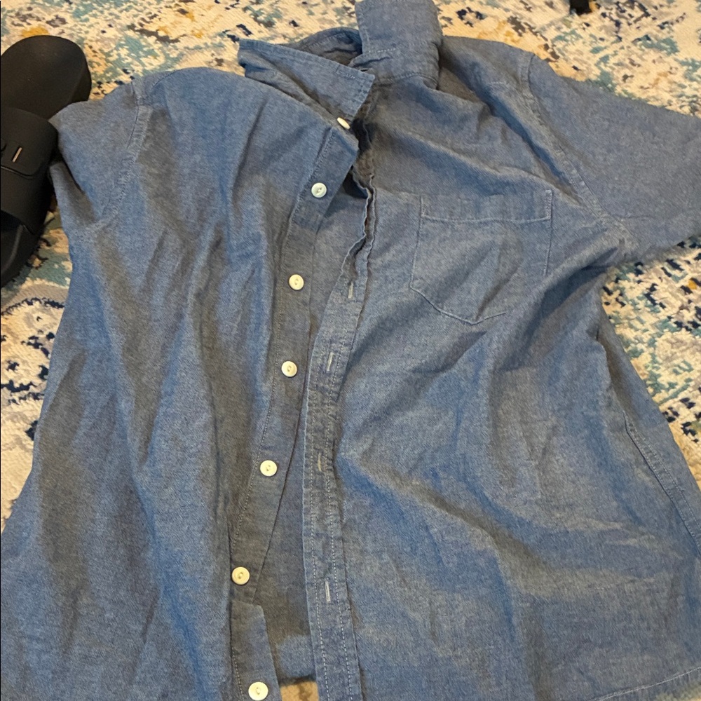 Route 66 Light Blue Casual Button Down Shirt
